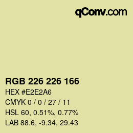 Color code: RGB 226 226 166 | qconv.com