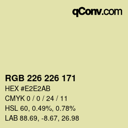 Color code: RGB 226 226 171 | qconv.com