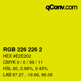 Color code: RGB 226 226 2 | qconv.com