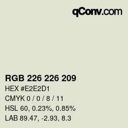 Color code: RGB 226 226 209 | qconv.com