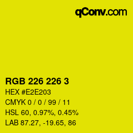 Color code: RGB 226 226 3 | qconv.com