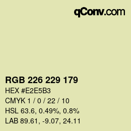 Código de color: RGB 226 229 179 | qconv.com