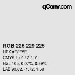 Código de color: RGB 226 229 225 | qconv.com
