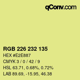 Color code: RGB 226 232 135 | qconv.com