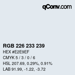 Código de color: RGB 226 233 239 | qconv.com