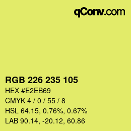Color code: RGB 226 235 105 | qconv.com