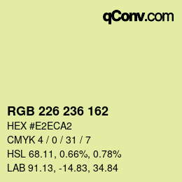 Color code: RGB 226 236 162 | qconv.com