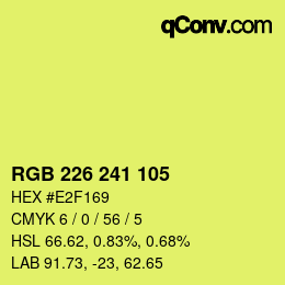 Color code: RGB 226 241 105 | qconv.com