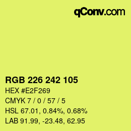 Color code: RGB 226 242 105 | qconv.com