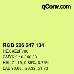 Color code: RGB 226 247 134 | qconv.com
