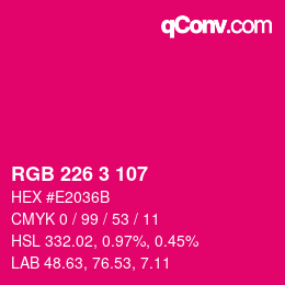 Color code: RGB 226 3 107 | qconv.com