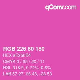 Color code: RGB 226 80 180 | qconv.com