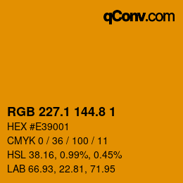 カラーコード: RGB 227.1 144.8 1 | qconv.com