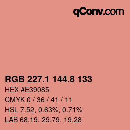 Color code: RGB 227.1 144.8 133 | qconv.com