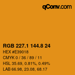 Color code: RGB 227.1 144.8 24 | qconv.com