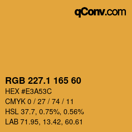 カラーコード: RGB 227.1 165 60 | qconv.com