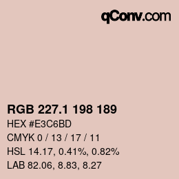 カラーコード: RGB 227.1 198 189 | qconv.com