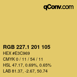 カラーコード: RGB 227.1 201 105 | qconv.com
