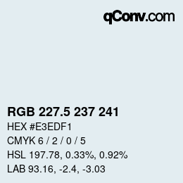 Code couleur: RGB 227.5 237 241 | qconv.com