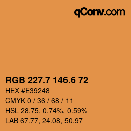 カラーコード: RGB 227.7 146.6 72 | qconv.com