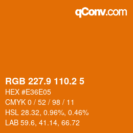 Color code: RGB 227.9 110.2 5 | qconv.com