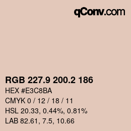 Color code: RGB 227.9 200.2 186 | qconv.com