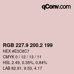 Color code: RGB 227.9 200.2 199 | qconv.com
