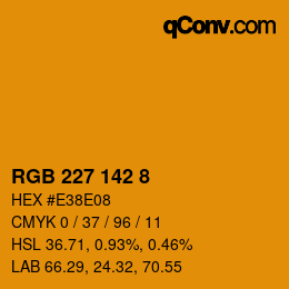 カラーコード: RGB 227 142 8 | qconv.com