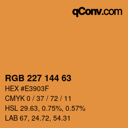 カラーコード: RGB 227 144 63 | qconv.com