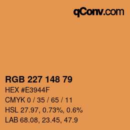 颜色代码: RGB 227 148 79 | qconv.com