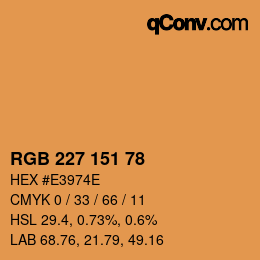 Color code: RGB 227 151 78 | qconv.com
