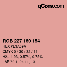 Color code: RGB 227 160 154 | qconv.com