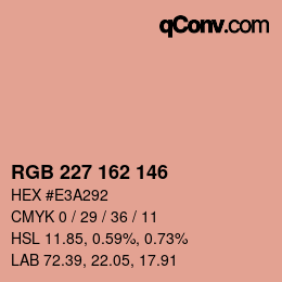 Color code: RGB 227 162 146 | qconv.com
