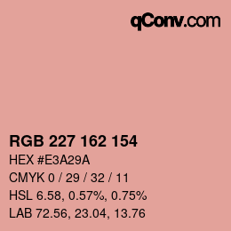 Color code: RGB 227 162 154 | qconv.com