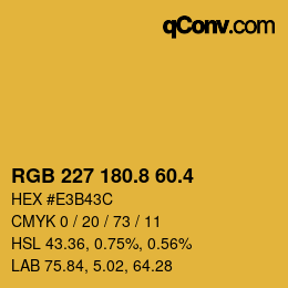 カラーコード: RGB 227 180.8 60.4 | qconv.com