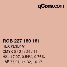 颜色代码: RGB 227 180 161 | qconv.com