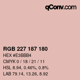 Farbcode: RGB 227 187 180 | qconv.com