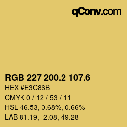 カラーコード: RGB 227 200.2 107.6 | qconv.com