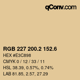 カラーコード: RGB 227 200.2 152.6 | qconv.com