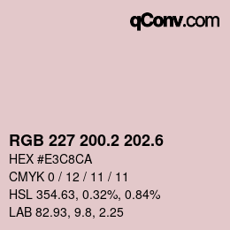 カラーコード: RGB 227 200.2 202.6 | qconv.com