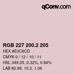 カラーコード: RGB 227 200.2 205 | qconv.com