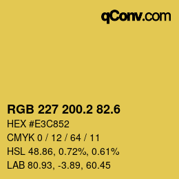 カラーコード: RGB 227 200.2 82.6 | qconv.com