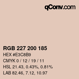 颜色代码: RGB 227 200 185 | qconv.com