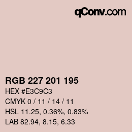 Color code: RGB 227 201 195 | qconv.com