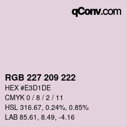 颜色代码: RGB 227 209 222 | qconv.com