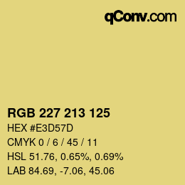 颜色代码: RGB 227 213 125 | qconv.com