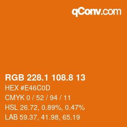 Color code: RGB 228.1 108.8 13 | qconv.com