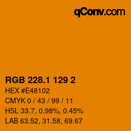 カラーコード: RGB 228.1 129 2 | qconv.com