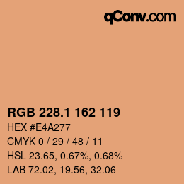 カラーコード: RGB 228.1 162 119 | qconv.com