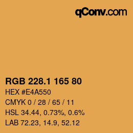 カラーコード: RGB 228.1 165 80 | qconv.com